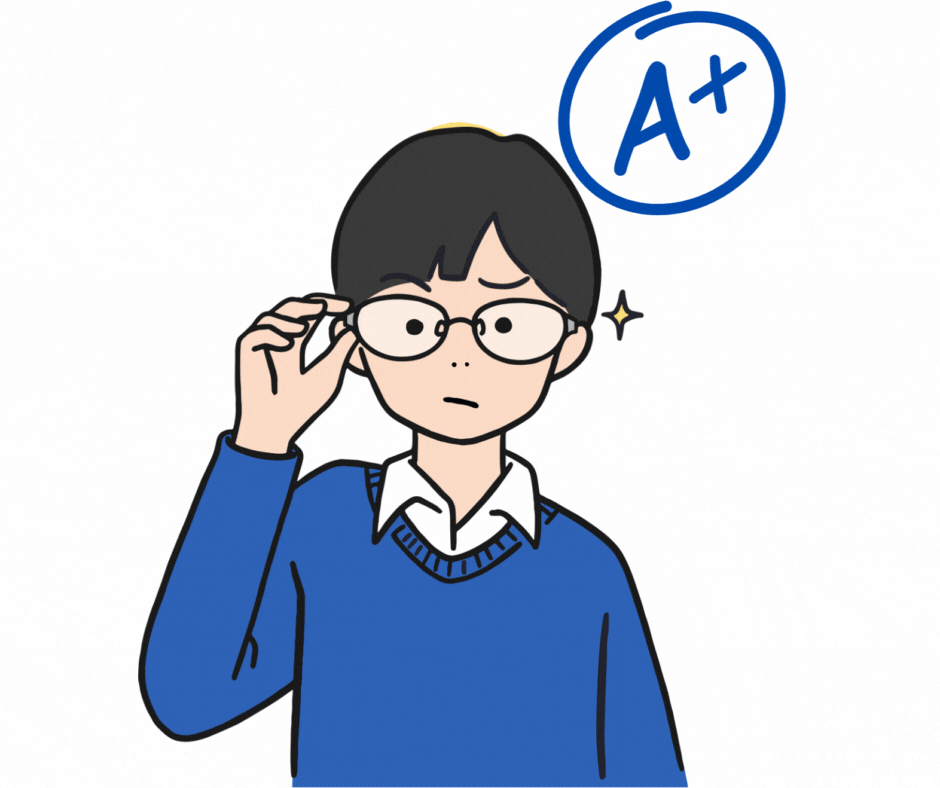 Student achieving A+ grades